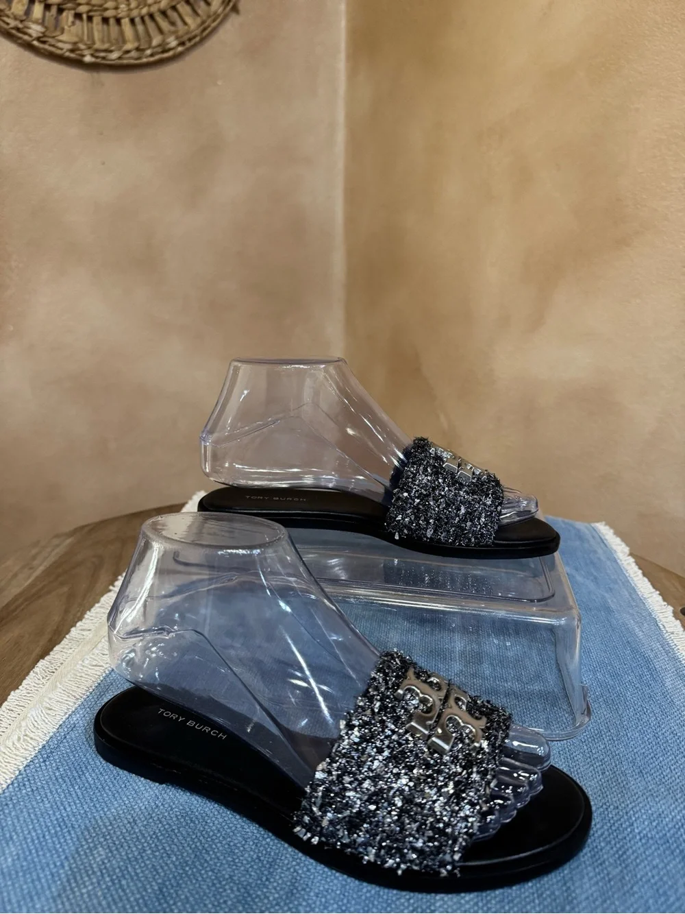 Tory Burch Sequin Slide Sandals